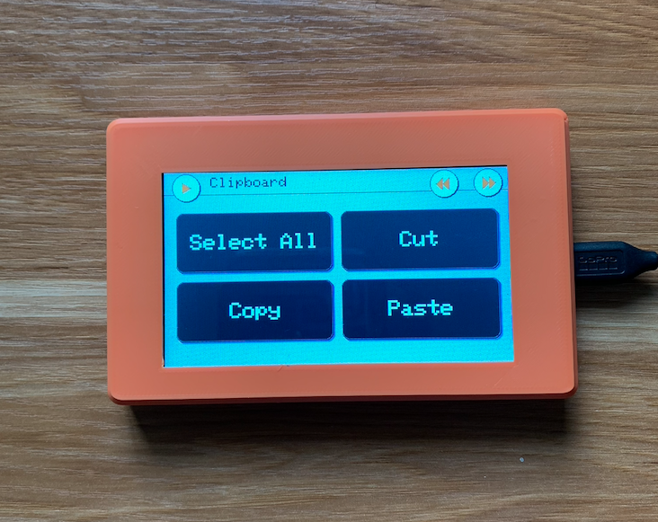 Clipboard screen