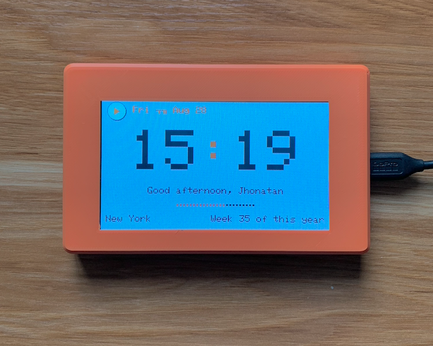 Clock screen