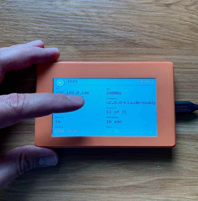 Device info screen