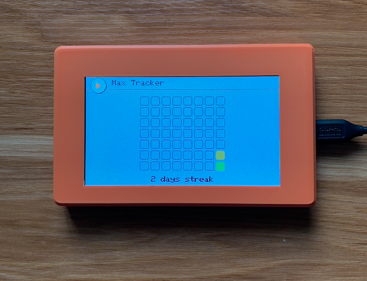 Max Tracker screen