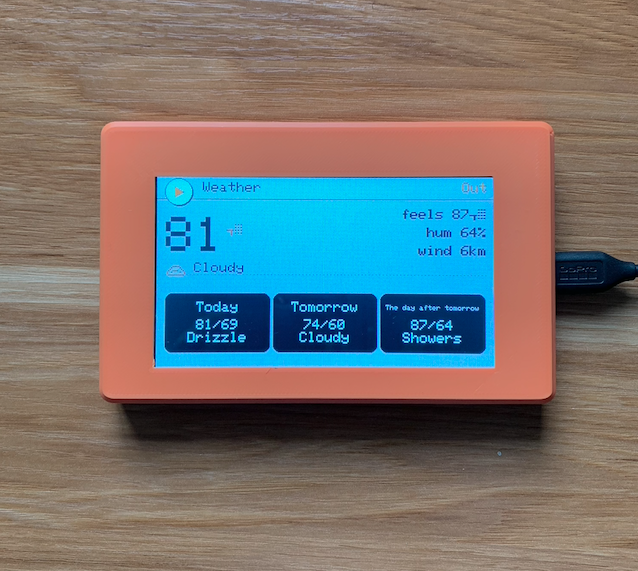 Weather screen